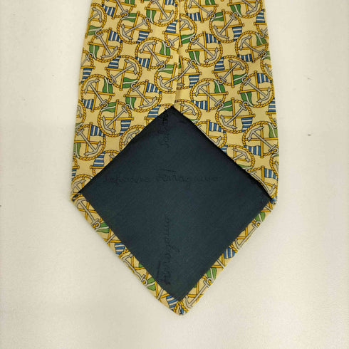 サルヴァトーレフェラガモ Salvatore Ferragamo 総柄 シルクネクタイ  メンズ